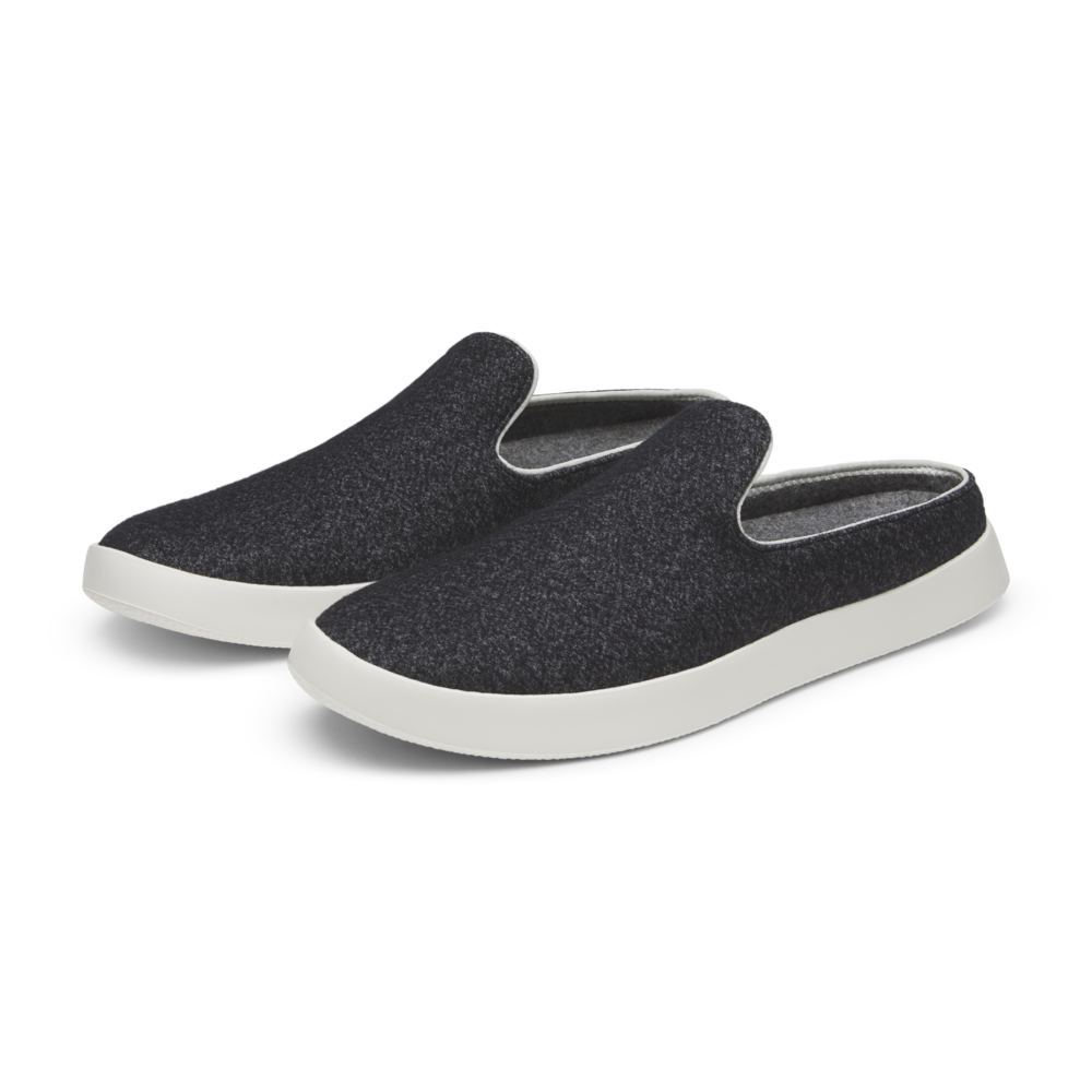 Women's Wool Lounger Mule - Dark Grey (Natural White Sole) - Image 5