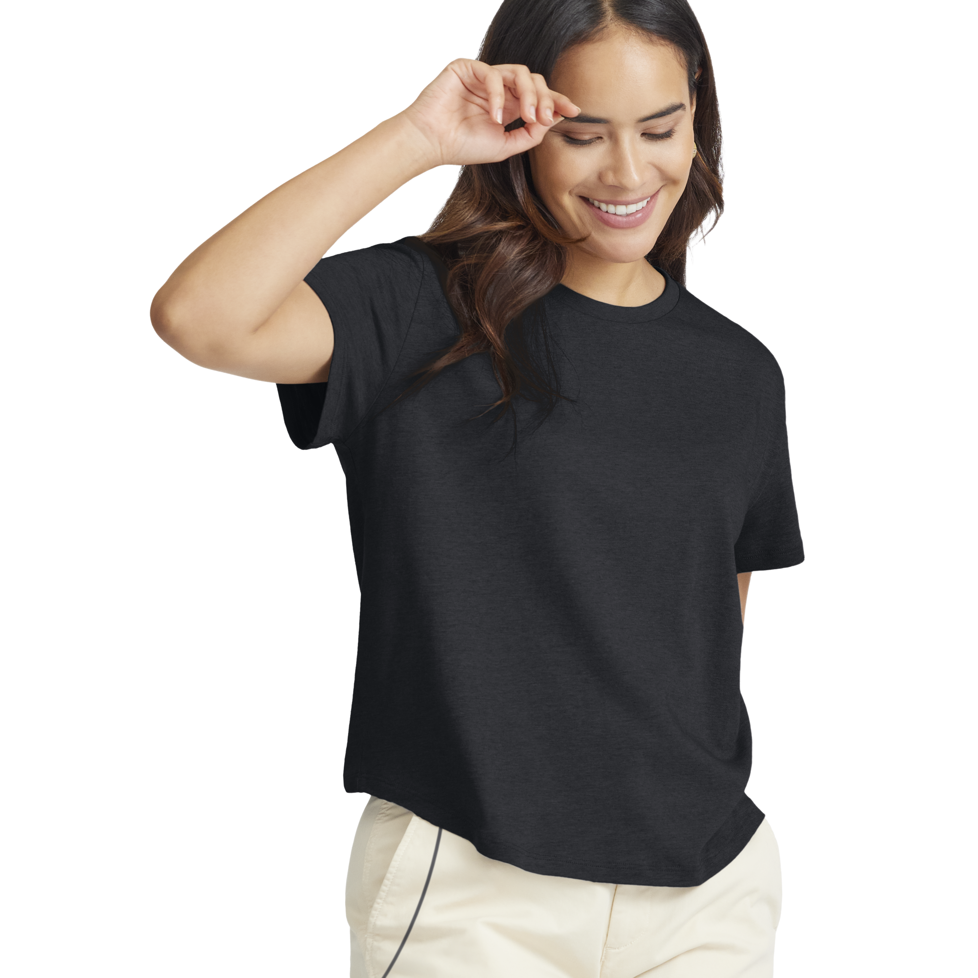 Women's Soft Merino Tee - True Black - Image 3