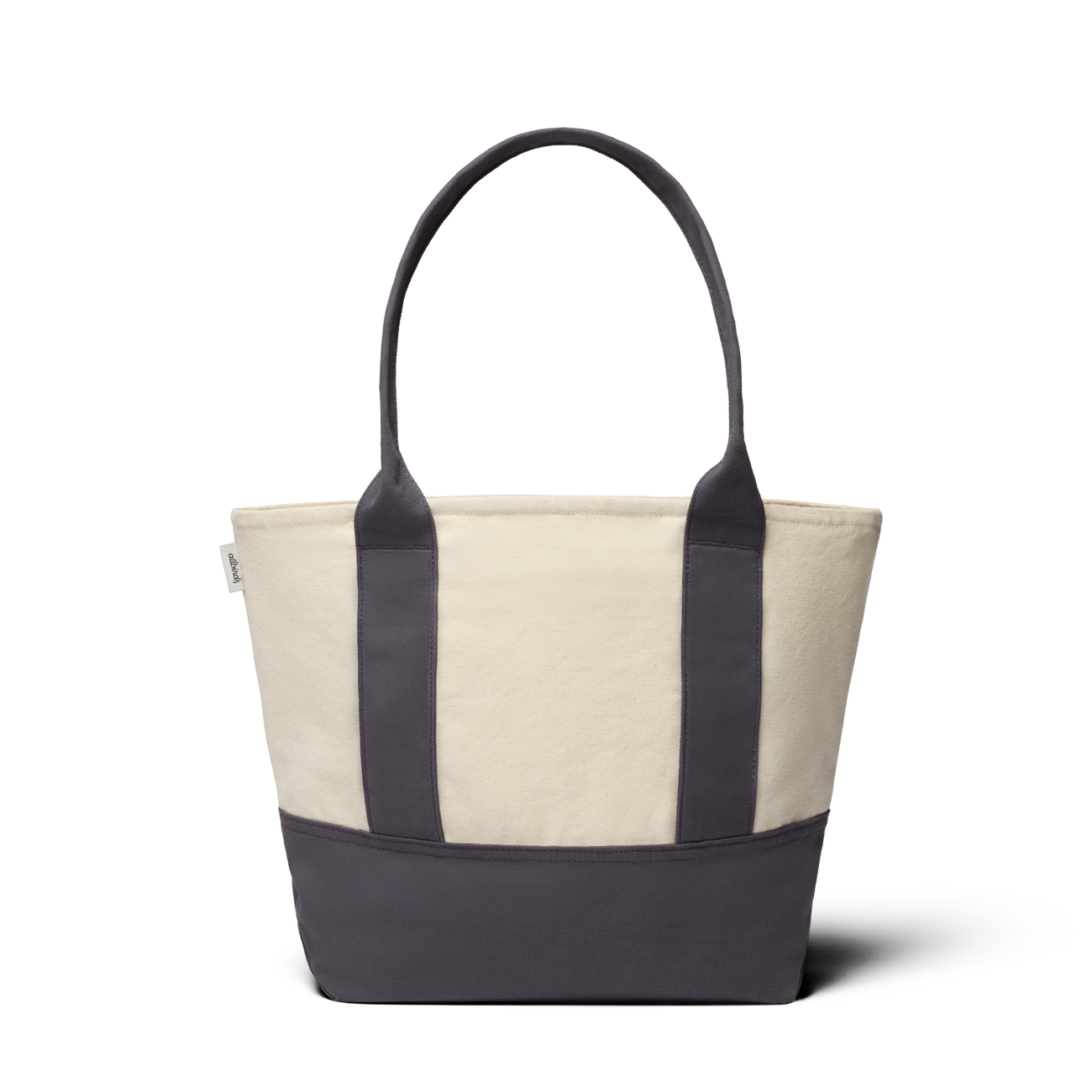 Mini Canvas Tote Bag - Natural White/Natural Grey - Image 2
